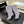 CC Gabrielle Chanel Boots 8.5cm Purple-Grey Suede Black Fabric