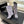 CC Gabrielle Chanel Boots 8.5cm Purple-Grey Suede Black Fabric