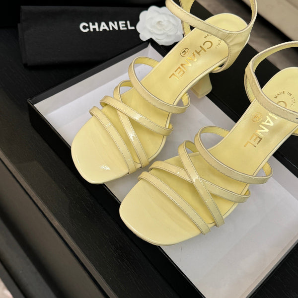 CC Cruise 25/26 Sandal 95mm Lemon Yellow Patent Leather
