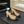 CC 26s Rhinestone Pointed-Toe Shoe Beige Black Suede Canvas 907704