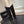 CC 26s Knee-High Riding Boots Black Patent Suede 106813