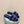 HM Oran Slippers Sliver Buckle Dark Blue Wool 583750
