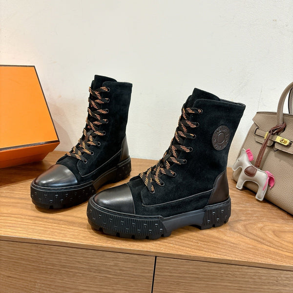 HM 26S Fresh Ankle Boots 4cm Black Suede 110598