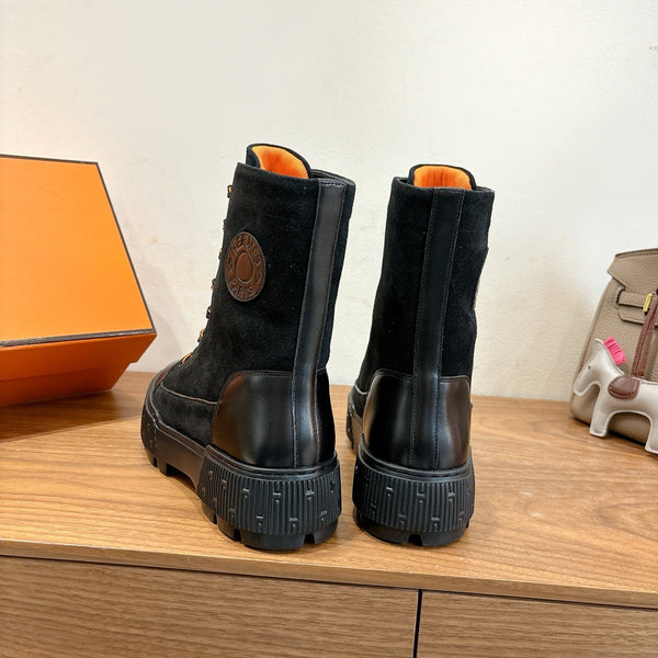 HM 26S Fresh Ankle Boots 4cm Black Suede 110598