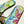 CD 26s Embroidered Sandals Blue Green Multicolor Canvas Leather 683008