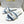 CD 26s Floral Embroidered Sandals White Blue Canvas 683028