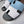 HM Oran Slippers in Cloud Blue and White Calfskin 735650