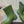 GREEN SCULPTED RUBBER BOOTS WITH GOLD MONOGRAM