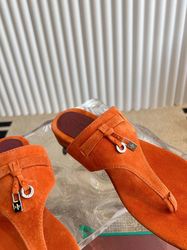 LP 25C Thong Slide Sandal Kyoto Orange Suede 208110