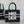 BOOK TOTE 26 IN BLACK MIX WHITE CANVAS 226506