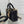 MINI LADY BAG 16 IN BLACK SATIN AND CALFSKIN WITH BEADED DESIGN