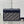MONTAIGNE EAST-WEST 21 BAG WITH CHAIN IN NAVY BLUE LAMBSKIN AND MONOGRAM JACQUARD