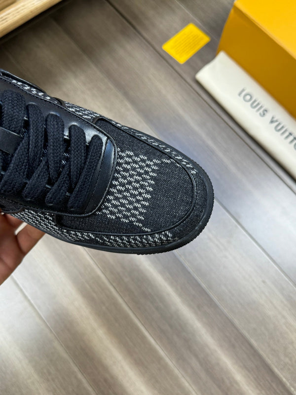 LV SNEAKER BLACK MIX WHITE CANVAS
