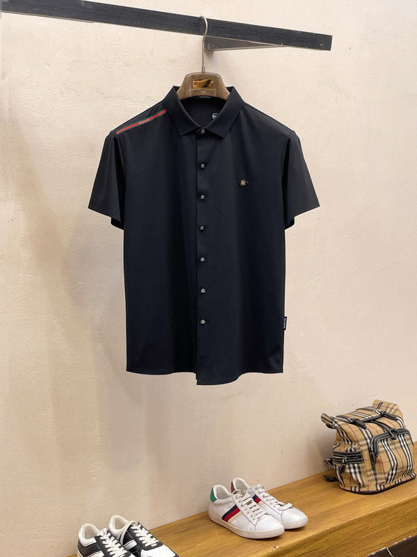 GG Men Short-Sleeve Polo Shirt Silk