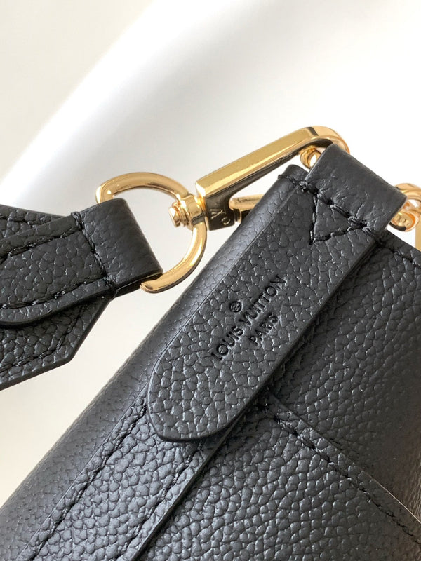 LV Lock and Walk Bag Black Gold Cowhide 241220