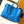 LV The Weekend Tote Bag 43cm Blue Monogram Canvas & Taïga Leather