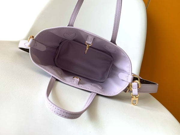 Neverfull 24 Bandoulière Inside Out BB Misty Lilac Calfskin