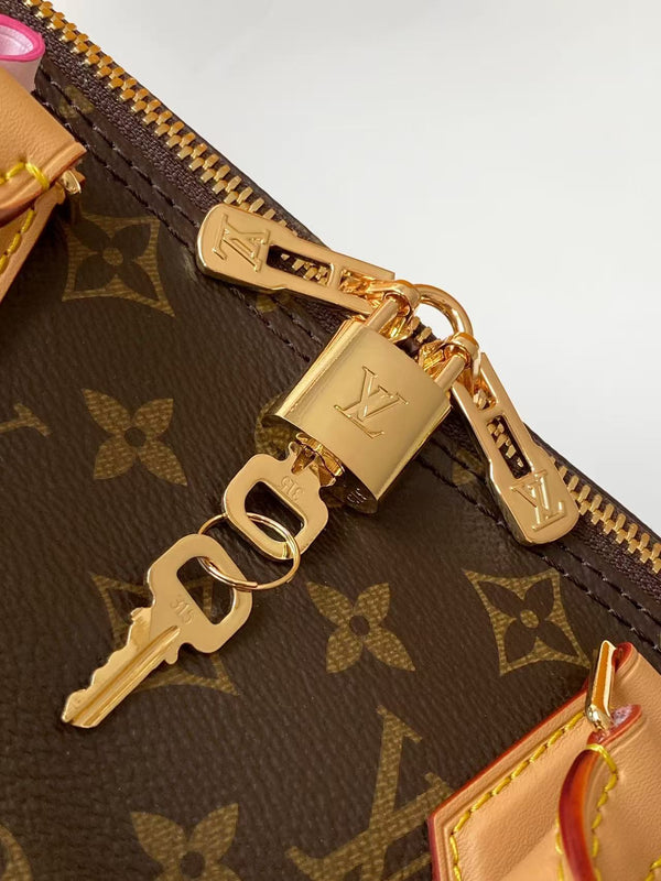 LV M26498 Speedy Soft 30 Brown Monogram Coated Canvas