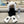 BALACLAVA HAT IN BLACK MIX WHITE FLEECE 422216