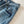 CC Rhinestone Belt Wide-Leg Jeans Blue Denim 351177