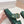 PRA CROCODILE MOTIF SLIDES SANDALS CASTLETON GREEN CALFSKIN