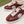 SNEAKER WITH INTERLOCKING G IN GARNET RED SUEDE AND MESH
