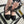 CC Combat Boots Pastel Pink Black Quilted Lambskin 944573