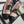 CC Combat Boots Pastel Pink Black Quilted Lambskin 944573
