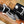 cc espadrilles black white woolen cloth black lambskin