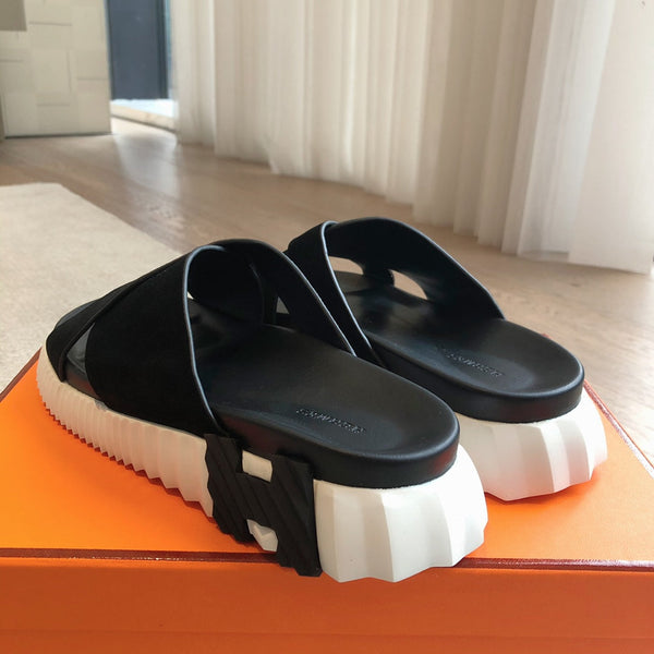 HM INFRA SANDAL BLACK SUEDE