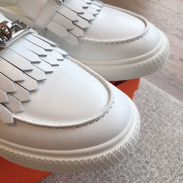 HM GAME SLIP-ON SNEAKER WHITE WITH TASSEL CALFSKIN