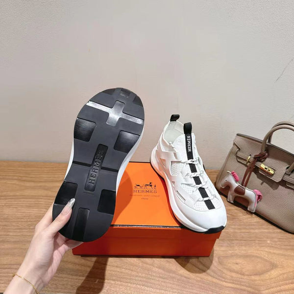 HM 25 Katana Sneaker White Brown Calfskin 353495