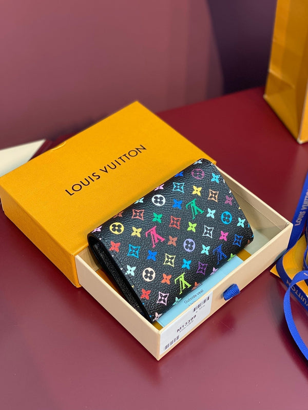 LV x TM Rosalie Coin Purse Black Multicolor Monogram Canvas