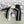 CD Twilly Mini Scarf 105cm Black White Mulberry Silk 957050