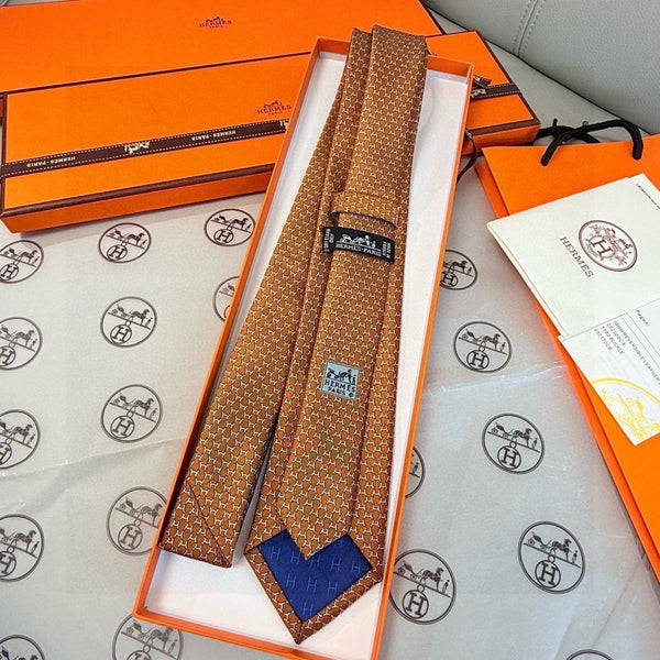 HM Hilario Tie Brown Twill Silk 209999