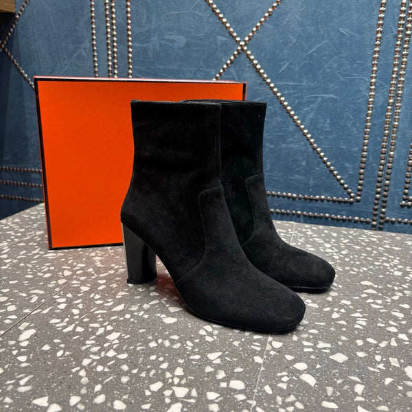 HM Lisa Ankle Boots 80mm Black Suede 531560