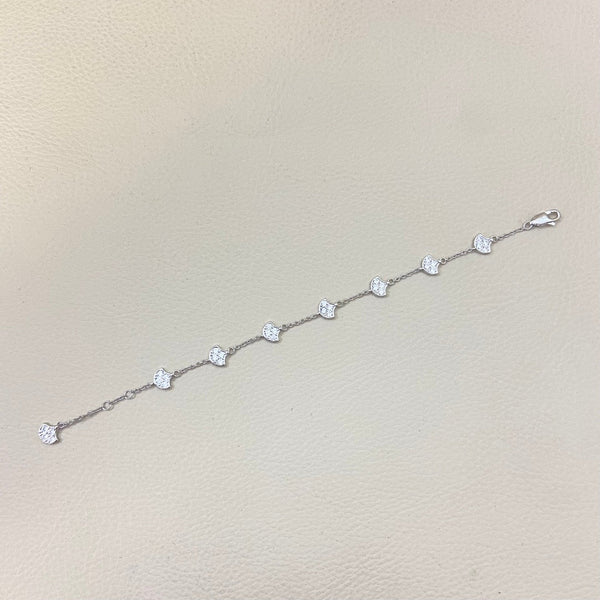 Graff New Full Diamond 8-Fan Shaped Sliver Bracelet