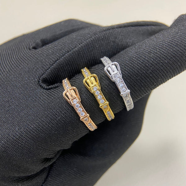 HM Buckle Full Diamond Ring