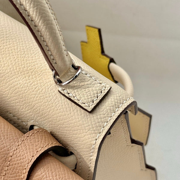 HM Kelly Doll Bag 18cm Light Beige EpsomLeather 284572