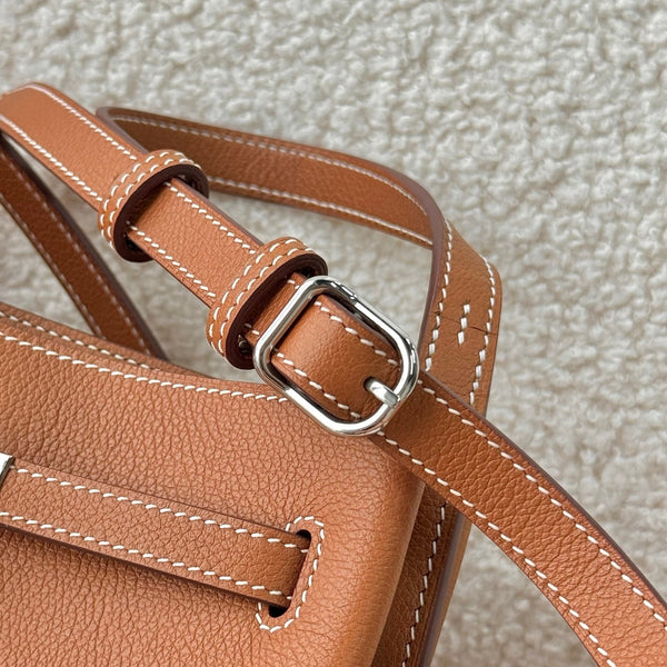 HM So Kelly Shoulder Bag 22cm Tan Brown Cowhide 284535