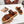 TWO-STRAP SANDALS IN CHESTNUT BROWN CALFSKIN