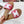Celine 25C Slippers Red mix White Fabric with Calfskin 238167