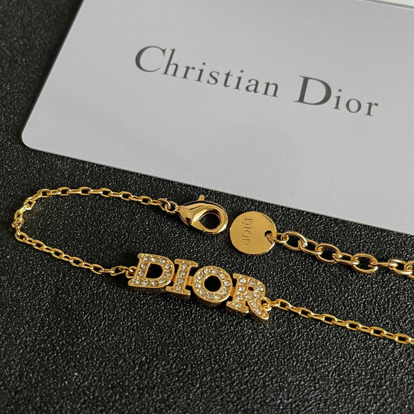 CD 26S Pave Logo Letter Bracelet In Tone Metal 631808