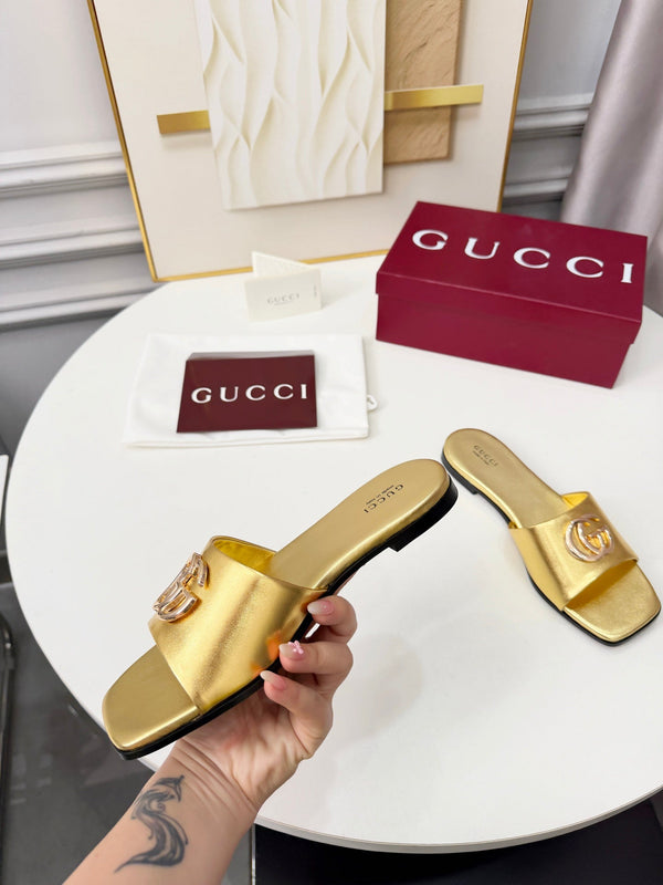 GG 2026 Early Spring Mule Gold Sheepskin 688517