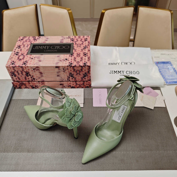 JC Marja Pumps 10cm Green Leather 900898