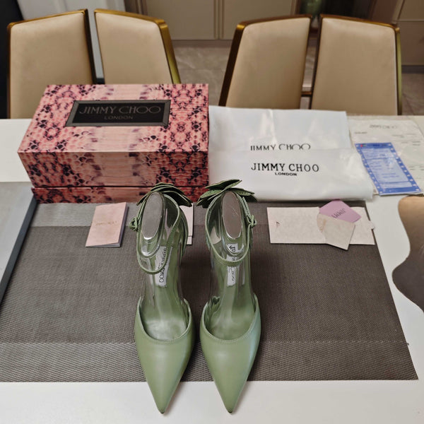JC Marja Pumps 10cm Green Leather 900898