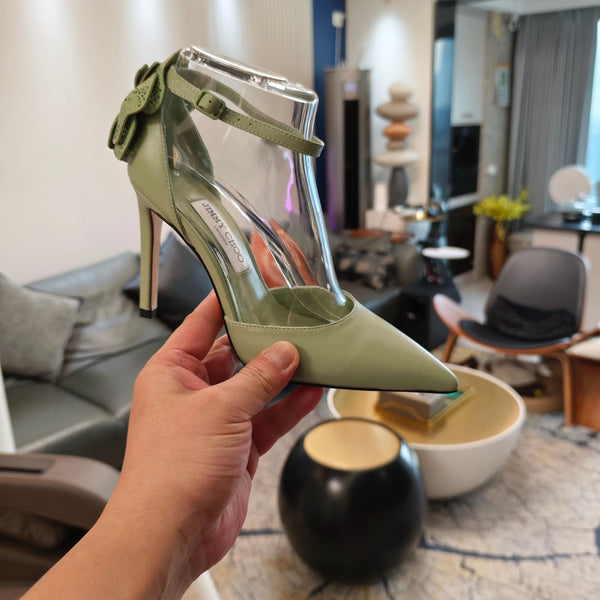 JC Marja Pumps 10cm Green Leather 900898