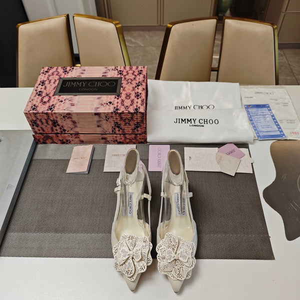JC Mimmi Pumps 5cm Cream Leather 900901