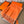 DOUBLE-FACE SCARF 200 CM IN TIGER ORANGE CASHMERE