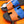 HM IZMIR SANDAL COBALT AND TIGER LAMBSKIN